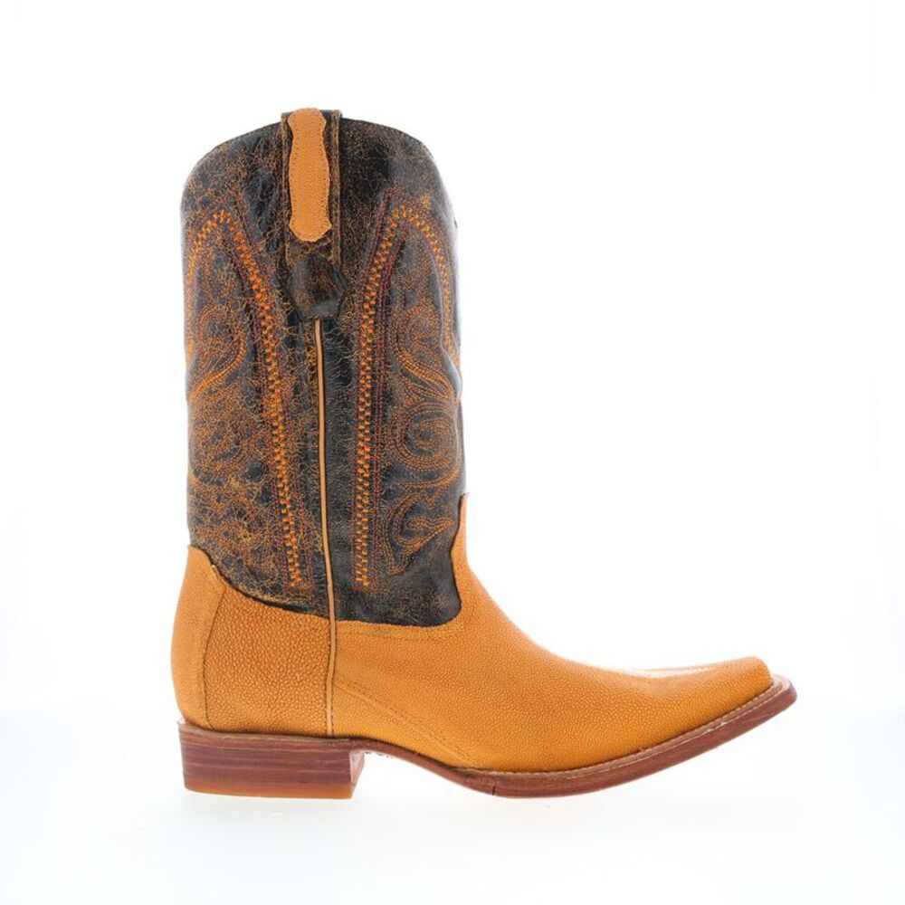Los Altos Mens Versage Style Boots Stingray S Stone Brown Boots (NWT)